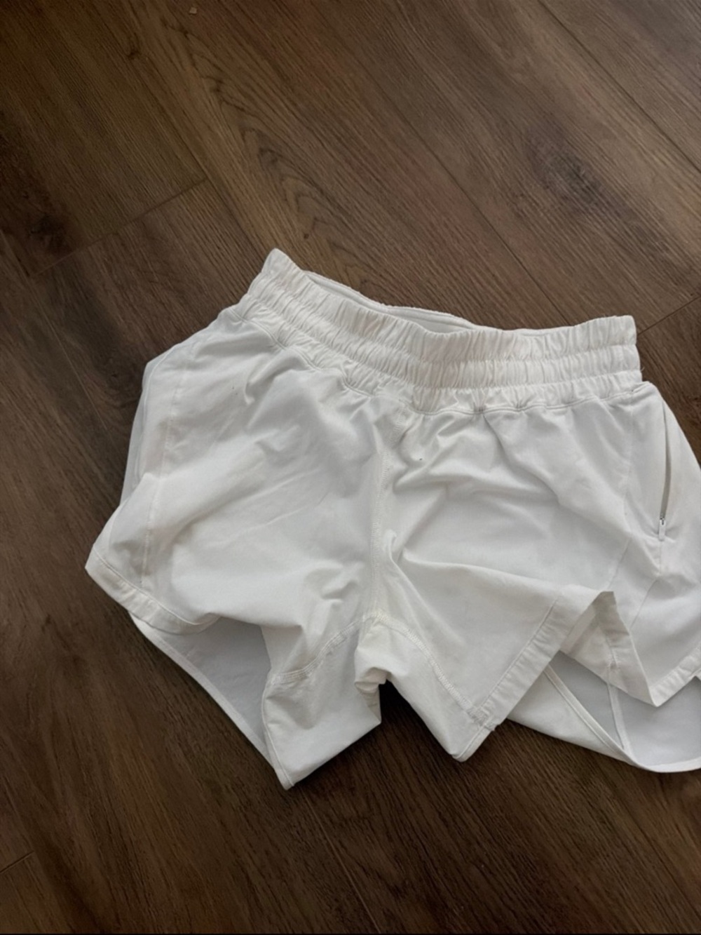 Lululemon  Women's White Athletic Shorts with Elastic Waist